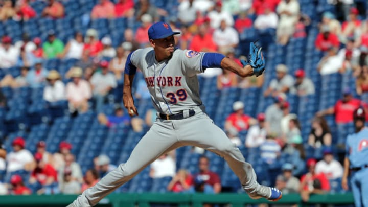PHILADELPHIA, PA - JUNE 27: Edwin Diaz #39 of the New York Mets delivers a pitch in the ninth inning during a game against the Philadelphia Phillies at Citizens Bank Park on June 27, 2019 in Philadelphia, Pennsylvania. The Phillies won 6-3. (Photo by Hunter Martin/Getty Images)