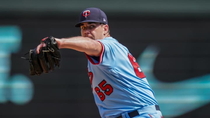 MINNEAPOLIS, MN - AUGUST 16: Trevor May #65 of the Minnesota Twins pitches against the Kansas City Royals on August 16, 2020 at Target Field in Minneapolis, Minnesota. (Photo by Brace Hemmelgarn/Minnesota Twins/Getty Images) MINNEAPOLIS, MN - AUGUST 16: Trevor May #65 of the Minnesota Twins pitches against the Kansas City Royals on August 16, 2020 at Target Field in Minneapolis, Minnesota. (Photo by Brace Hemmelgarn/Minnesota Twins/Getty Images)
