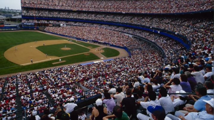 FLUSHING, NY - AUGUST 28: General view during the New York Mets game against the San Francisco Giants at Shea Stadium on August 28, 1988 in Flushing, New York. (Photo by Mike Powell/Getty Images)