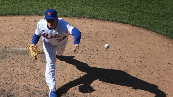 May 27, 2021; New York City, New York, USA; New York Mets relief pitcher Aaron Loup (32) pitches against the Colorado Rockies during the fifth inning at Citi Field. Mandatory Credit: Brad Penner-USA TODAY Sports