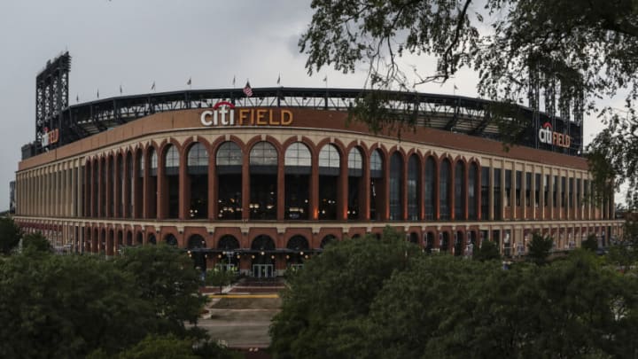 Jul 8, 2021; New York City, New York, USA; A general view of the exterior of Citi Field prior to the game between the Pittsburgh Pirates and the New York Mets. Mandatory Credit: Wendell Cruz-USA TODAY Sports
