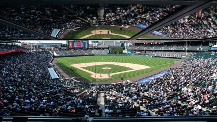 Aug 31, 2016; Denver, CO, USA; A general view of Coors Field in the seventh inning of the game between the Colorado Rockies and the Los Angeles Dodgers. The Rockies defeated the Dodgers 7-0. Mandatory Credit: Isaiah J. Downing-USA TODAY Sports