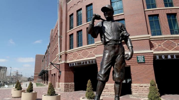 DENVER, COLORADO, - MARCH 26: Coors Field remains closed on what was to be opening day for Major League Baseball on March 26, 2020 in Denver, Colorado. Major League Baseball has postponed the start of its season indefinitely due to the coronavirus (COVID-19) outbreak. (Photo by Matthew Stockman/Getty Images)