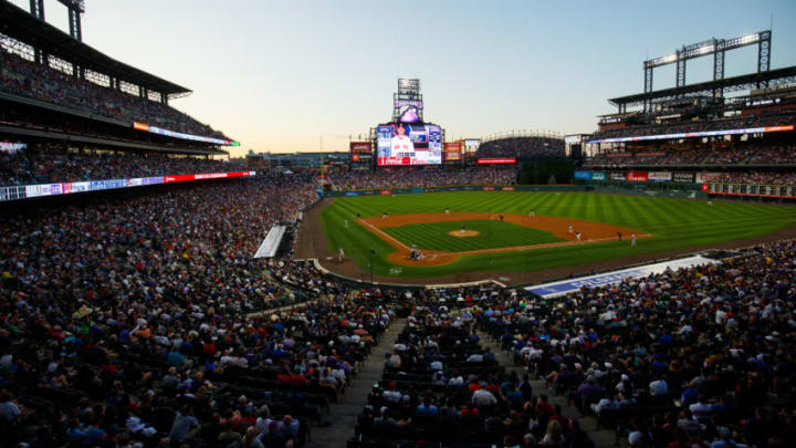 DENVER, CO - AUGUST 27: A general view of the stadium as the Boston Red Sox face the Colorado Rockies at Coors Field on August 27, 2019 in Denver, Colorado. (Photo by Justin Edmonds/Getty Images)