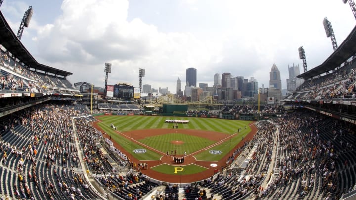 PITTSBURGH, PA – SEPTEMBER 11: A general view of PNC Park during the ceremony to commemorate September 11th, 2001 before the game between the Pittsburgh Pirates and the Florida Marlins on September 11, 2011 at PNC Park in Pittsburgh, Pennsylvania. (Photo by Justin K. Aller/Getty Images)