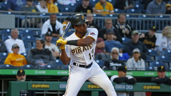 PITTSBURGH, PA - JUNE 22: Ke'Bryan Hayes #13 of the Pittsburgh Pirates in action against the Chicago White Sox during inter-league play at PNC Park on June 22, 2021 in Pittsburgh, Pennsylvania. (Photo by Justin K. Aller/Getty Images)