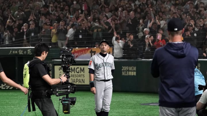 Ichiro at the Seattle Mariners game in Japan.