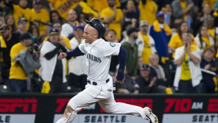SEATTLE, WA - SEPTEMBER 26: Kyle Seager #15 of the Seattle Mariners rounds third to score in the fifth inning against the Oakland Athletics at T-Mobile Park on September 26, 2019 in Seattle, Washington. (Photo by Lindsey Wasson/Getty Images) SEATTLE, WA - SEPTEMBER 26: Kyle Seager #15 of the Seattle Mariners rounds third to score in the fifth inning against the Oakland Athletics at T-Mobile Park on September 26, 2019 in Seattle, Washington. (Photo by Lindsey Wasson/Getty Images)