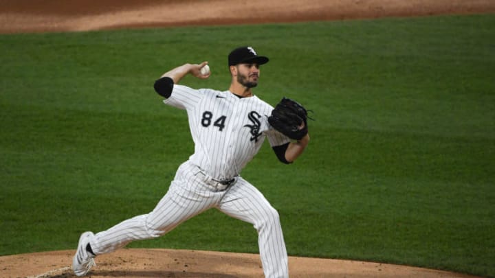 CHICAGO, ILLINOIS - APRIL 29: Dylan Cease #84 of the Chicago White Sox pitches in the first inning against the Detroit Tigers at Guaranteed Rate Field on April 29, 2021 in Chicago, Illinois. (Photo by Quinn Harris/Getty Images)