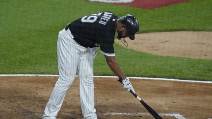 CHICAGO, ILLINOIS - JUNE 08: Jose Abreu #79 of the Chicago White Sox bats against the Toronto Blue Jays at Guaranteed Rate Field on June 08, 2021 in Chicago, Illinois. (Photo by Nuccio DiNuzzo/Getty Images)