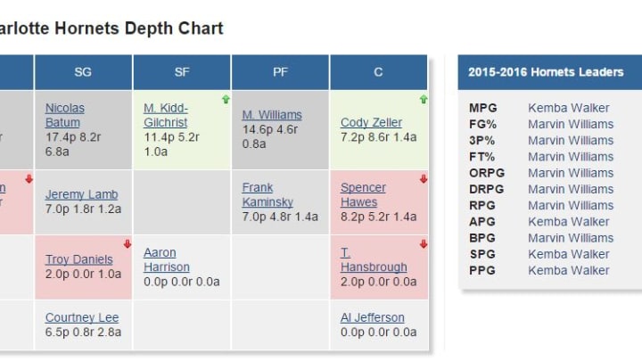 Hornets Depth