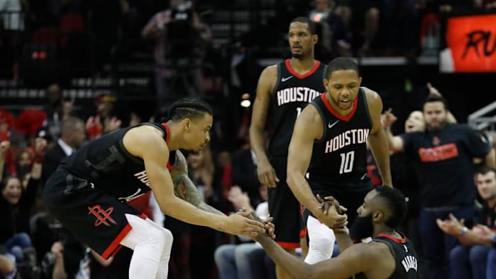 HOUSTON, TX - APRIL 15: Eric Gordon HOUSTON, TX - APRIL 15: Eric Gordon