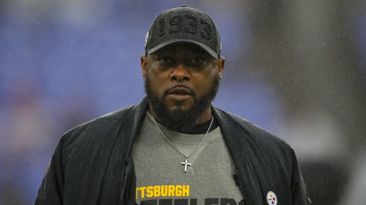 BALTIMORE, MD – DECEMBER 29: Head coach Mike Tomlin of the Pittsburgh Steelers looks on before the game against the Baltimore Ravens at M&T Bank Stadium on December 29, 2019 in Baltimore, Maryland. (Photo by Scott Taetsch/Getty Images)