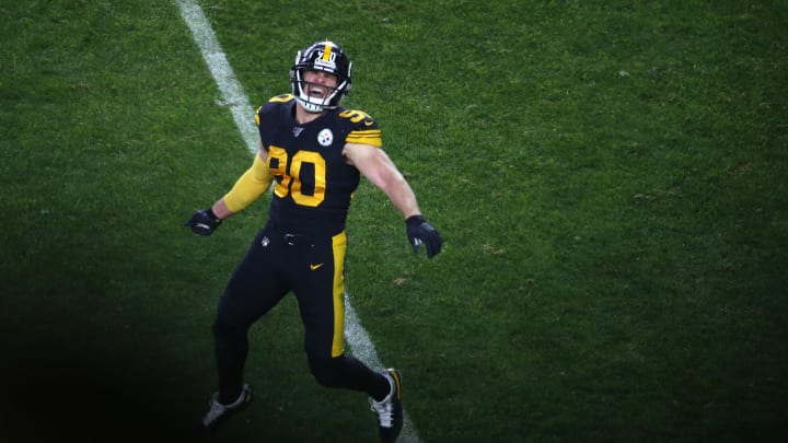 PITTSBURGH, PA – DECEMBER 15: T.J. Watt #90 of the Pittsburgh Steelers in action against the Buffalo Bills on December 15, 2019 at Heinz Field in Pittsburgh, Pennsylvania. (Photo by Justin K. Aller/Getty Images)