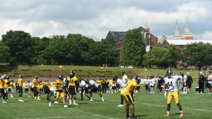 Pittsburgh Steelers train at St. Vincent College. Mandatory Credit: Philip G. Pavely-USA TODAY Sports