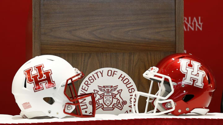 HOUSTON, TEXAS – JANUARY 03: Atmosphere at a press conference to introduce Dana Hologorsen as head coach of the The University of Houston football team on January 03, 2019 in Houston, Texas. (Photo by Bob Levey/Getty Images)