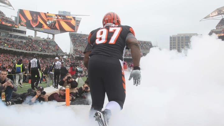 CINCINNATI, OH – OCTOBER 14: Geno Atkins #97 of the Cincinnati Bengals takes the field for the game against the Pittsburgh Steelers at Paul Brown Stadium on October 14, 2018 in Cincinnati, Ohio. The Steelers defeated the Bengals 28-21. (Photo by John Grieshop/Getty Images)