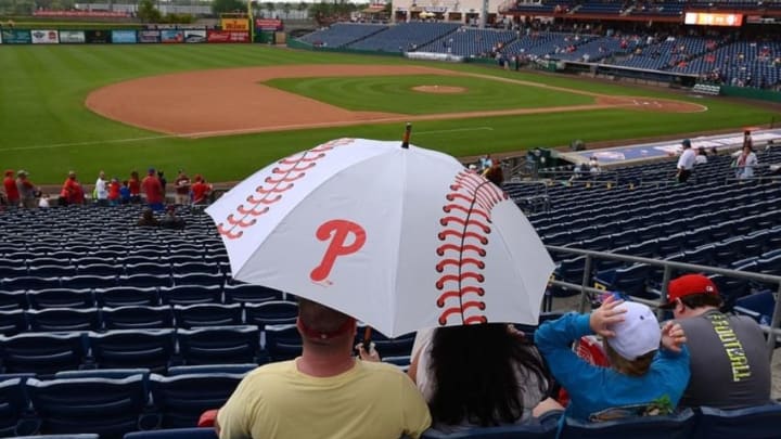 Mar 29, 2016; Clearwater, FL, USA; Fans wait for the start of the spring between the New York Yankees and Philadelphia Phillies at Bright House Field. Mandatory Credit: Jonathan Dyer-USA TODAY Sports