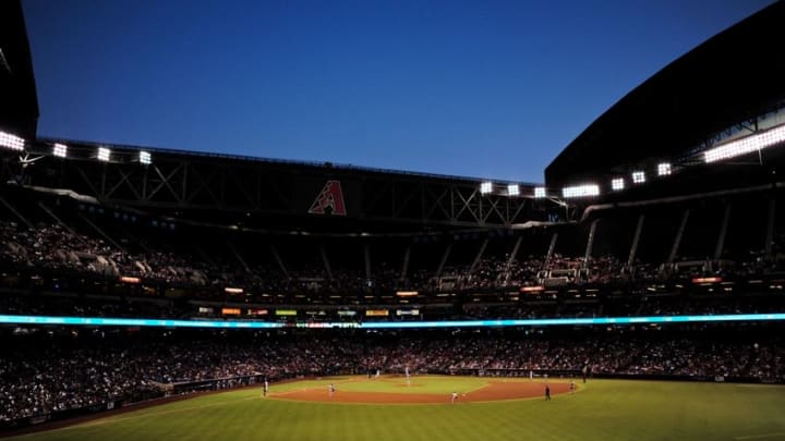 Jun 13, 2016; Phoenix, AZ, USA; General view of the game between the Arizona Diamondbacks and the Los Angeles Dodgers at Chase Field. Mandatory Credit: Matt Kartozian-USA TODAY Sports