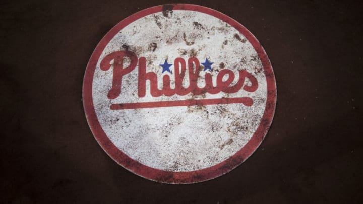 A general view of the Philadelphia Phillies batting circle (Photo by Mitchell Leff/Getty Images)