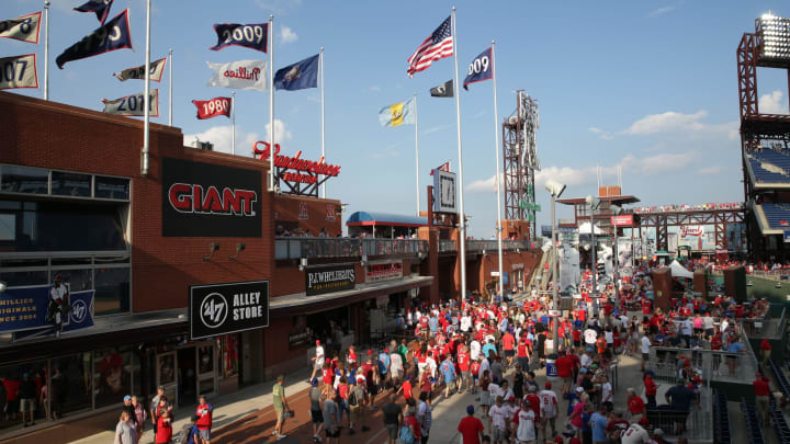 PHILADELPHIA, PA – AUGUST 3: Fans walk through Ashburn Alley before a game between the Philadelphia Phillies and the Chicago White Sox at Citizens Bank Park on August 3, 2019 in Philadelphia, Pennsylvania. The Phillies won 3-2. (Photo by Hunter Martin/Getty Images)