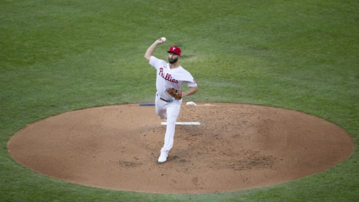 Jake Arrieta #49 of the Philadelphia Phillies (Photo by Mitchell Leff/Getty Images)