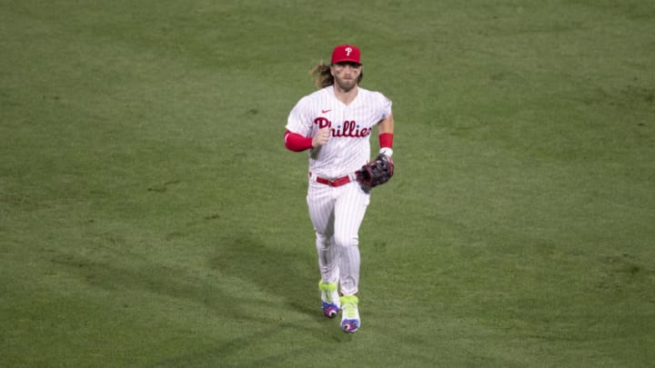 Bryce Harper #3 of the Philadelphia Phillies (Photo by Mitchell Leff/Getty Images)