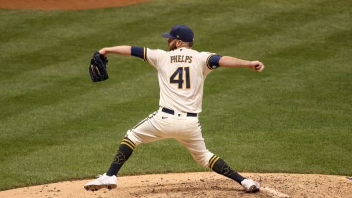 David Phelps #41 of the Milwaukee Brewers (Photo by Dylan Buell/Getty Images)