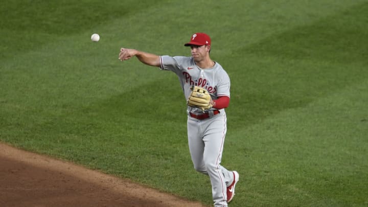 Scott Kingery #4 of the Philadelphia Phillies (Photo by Sarah Stier/Getty Images)