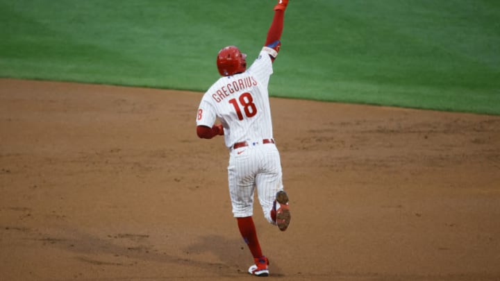 Didi Gregorius #18 of the Philadelphia Phillies (Photo by Tim Nwachukwu/Getty Images)