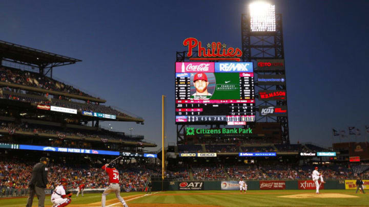 PHILADELPHIA, PA - APRIL 11: A general view during the first inning of the Washington Nationals v Philadelphia Phillies at Citizens Bank Park on April 11, 2015 in Philadelphia, Pennsylvania. (Photo by Rich Schultz/Getty Images)
