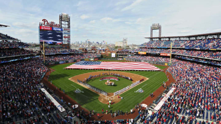 PHILADELPHIA, PA - APRIL 08: A general view of Citizens Bank Park on opening day between the Milwaukee Brewers and Philadelphia Phillies on April 8, 2014 in Philadelphia, Pennsylvania. (Photo by Drew Hallowell/Getty Images)