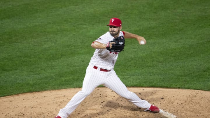 Adam Morgan #42 of the Philadelphia Phillies (Photo by Mitchell Leff/Getty Images)