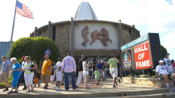 CANTON, OH - AUGUST 4: A general exterior view of the Pro Football Hall of fame prior to the Class of 2012 Enshrinement Ceremony at Fawcett Stadium on August 4, 2012 in Canton, Ohio. (Photo by Jason Miller/Getty Images)