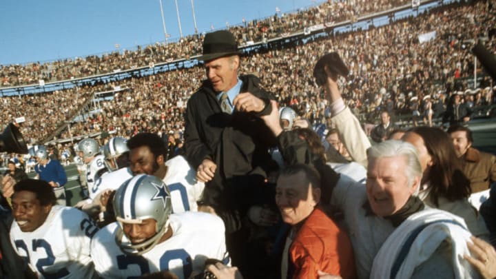 Head Coach Tom Landry Dallas Cowboys (Photo by Focus on Sport/Getty Images)