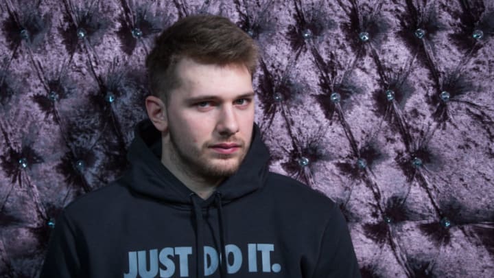 CHARLOTTE NC - FEBRUARY 14:Luka Doncic of the Dallas Mavericks poses for portraits during the NBAE Circuit as part of 2019 NBA All-Star Weekend on February 14, 2019 at the Sheraton Charlotte Hotel in Charlotte, North Carolina. NOTE TO USER: User expressly acknowledges and agrees that, by downloading and/or using this photograph, user is consenting to the terms and conditions of the Getty Images License Agreement. Mandatory Copyright Notice: Copyright 2019 NBAE (Photo by Michael J. LeBrecht II/NBAE via Getty Images)