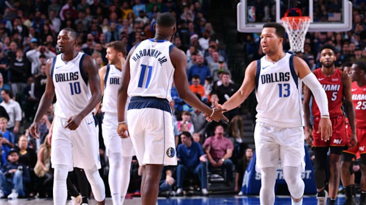 Dallas Mavericks Tim Hardaway Jr. Jalen Brunson Copyright 2019 NBAE (Photo by Glenn James/NBAE via Getty Images)