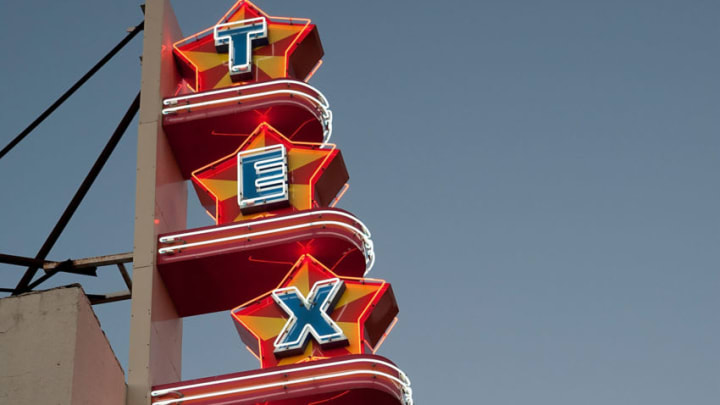 DALLAS, TX - APRIL 21: The neon sign at The Texas Theatre on April 21, 2012 in Dallas, Texas. (Photo by Cooper Neill/Getty Images)