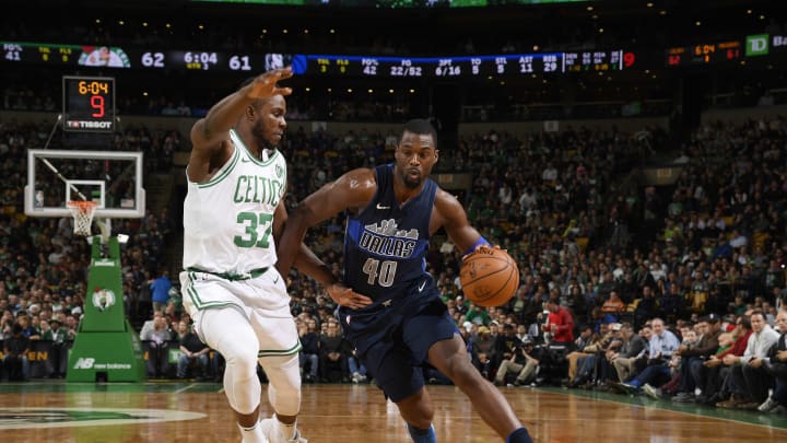 BOSTON, MA – DECEMBER 6: Harrison Barnes #40 of the Dallas Mavericks handles the ball during the game Boston Celtics on December 6, 2017 at the TD Garden in Boston, Massachusetts. NOTE TO USER: User expressly acknowledges and agrees that, by downloading and or using this photograph, User is consenting to the terms and conditions of the Getty Images License Agreement. Mandatory Copyright Notice: Copyright 2017 NBAE (Photo by Brian Babineau/NBAE via Getty Images)