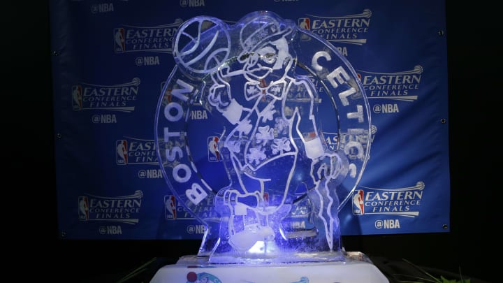 May 17, 2017; Boston, MA, USA; An ice sculpture before game one of the Eastern conference finals of the NBA Playoffs between the Boston Celtics and the Cleveland Cavaliers at TD Garden. Mandatory Credit: Greg M. Cooper-USA TODAY Sports