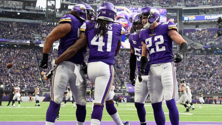 Eric Kendricks, Anthony Barr, and Harrison Smith and Anthony Harris - Minnesota Vikings (Photo by Hannah Foslien/Getty Images)