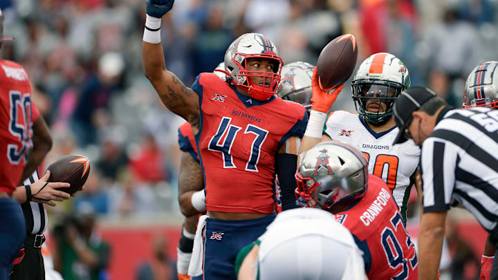 DeMarquis Gates #47 of the Houston Roughnecks (Photo by Thomas Campbell/XFL via Getty Images)