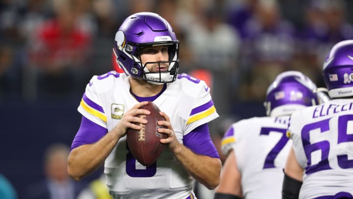 ARLINGTON, TEXAS – NOVEMBER 10: Kirk Cousins #8 of the Minnesota Vikings looks to pass during the first half against the Dallas Cowboys at AT&T Stadium on November 10, 2019 in Arlington, Texas. (Photo by Tom Pennington/Getty Images) NFL Power Rankings