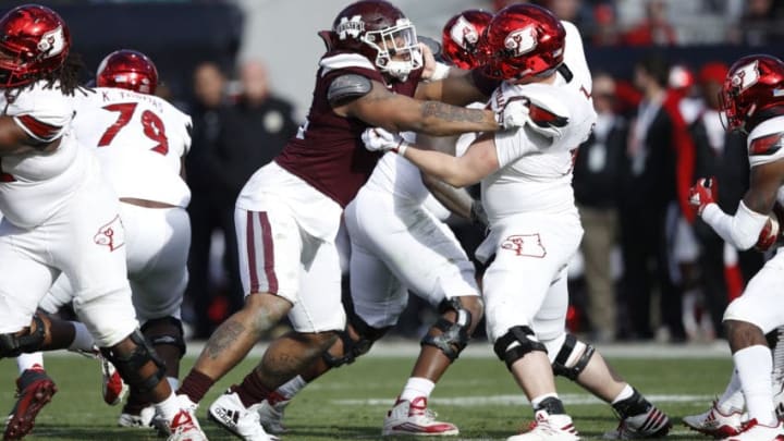 JACKSONVILLE, FL - DECEMBER 30: Jeffery Simmons #94 of the Mississippi State Bulldogs in action against the Louisville Cardinals during the TaxSlayer Bowl at EverBank Field on December 30, 2017 in Jacksonville, Florida. The Bulldogs won 31-27. (Photo by Joe Robbins/Getty Images)