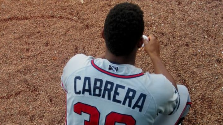 Mauricio Cabrera, from Aug 2015 as a member of the Mississippi Braves. Photo credit: Alan Carpenter, TomahawkTake.com
