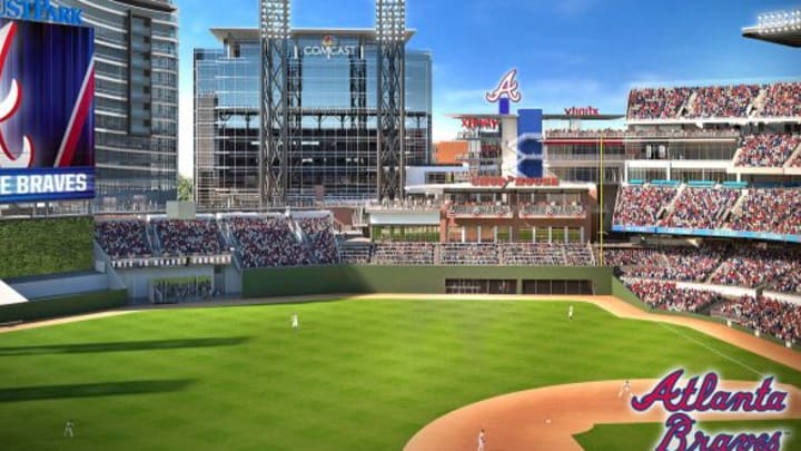 An Official Atlanta Braves SunTrust stadium rendering from AtlantaBraves.com.