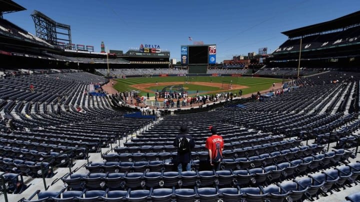 Apr 4, 2016; Atlanta, GA, USA; A general view of the field prior to the game between the Atlanta Braves and the Washington Nationals at Turner Field. Mandatory Credit: Dale Zanine-USA TODAY Sports