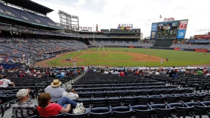 Jun 2, 2016; Atlanta, GA, USA; General view of a few fans attending the game between the Atlanta Braves and the San Francisco Giants during the 9th inning at Turner Field. The Giants won 6-0. Mandatory Credit: Jason Getz-USA TODAY Sports