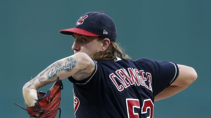 CLEVELAND, OH – SEPTEMBER 04: Starting pitcher Mike Clevinger #52 of the Cleveland Indians pitches against the Kansas City Royals during the first inning at Progressive Field on September 4, 2018. (Photo by Ron Schwane/Getty Images)