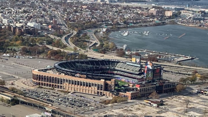 NEW YORK, NEW YORK - NOVEMBER 10: An aerial view of CitiField the home of the New York Mets baseball team area as photographed on November 10, 2018 in New York City. (Photo by Bruce Bennett/Getty Images)